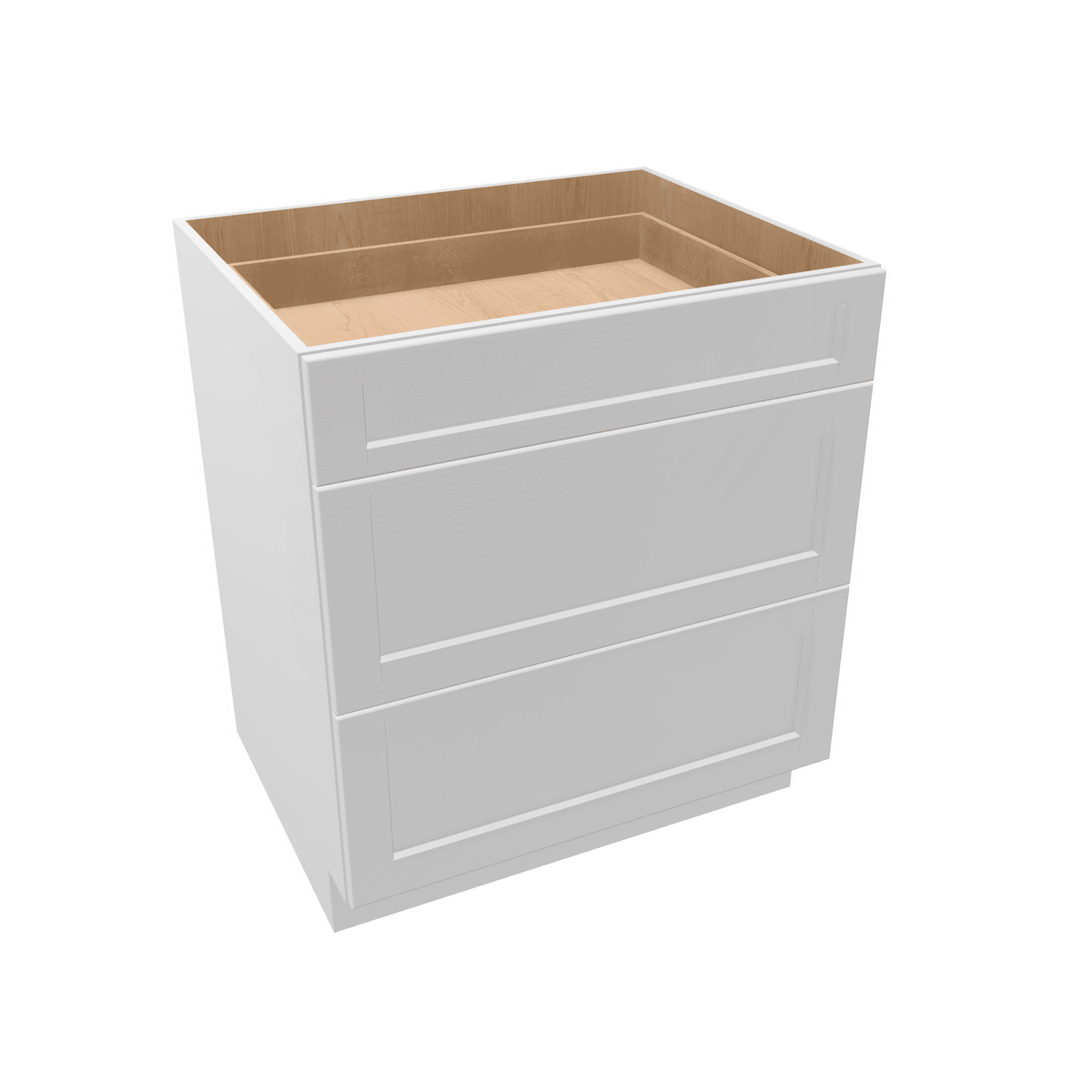 Luxor-White Assembled Base Cabinet 3 Drawer