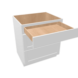Luxor-White Assembled Base Cabinet 3 Drawer