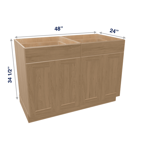 Harvest Base Cabinet 4 Door 2 Drawer 48" Wide