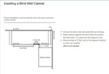 Instructions for blind base installation