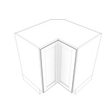 Smoky-Grey Assembled Base Cabinet Corner Easy Reach or Lazy Susan Carousel