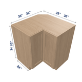 Harvest Assembled Base Cabinet Corner Easy Reach or Lazy Susan Carousel