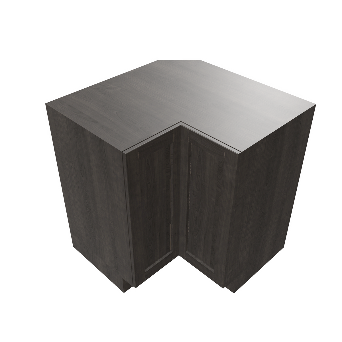 Smoky-Grey Assembled Base Cabinet Corner Easy Reach or Lazy Susan Carousel