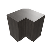 Smoky-Grey Assembled Base Cabinet Corner Easy Reach or Lazy Susan Carousel
