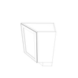 Smoky-Grey Assembled Base Cabinet Transition End 1 Door 12" Wide