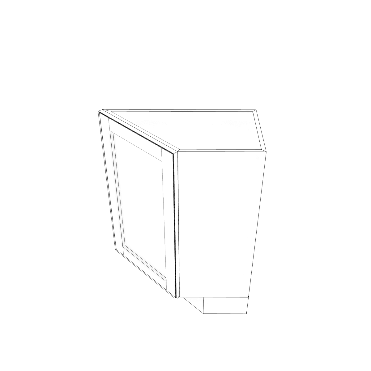 Smoky-Grey Assembled Base Cabinet Transition End 1 Door 12" Wide