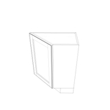 Smoky-Grey Assembled Base Cabinet Transition End 1 Door 12" Wide