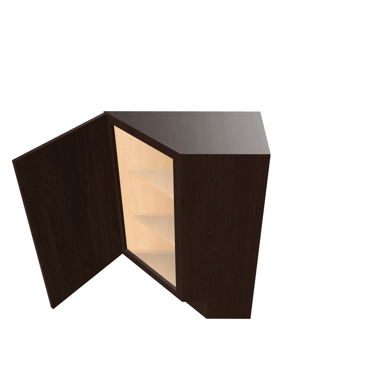 Espresso Assembled Base Cabinet Transition End 1 Door 12" Wide