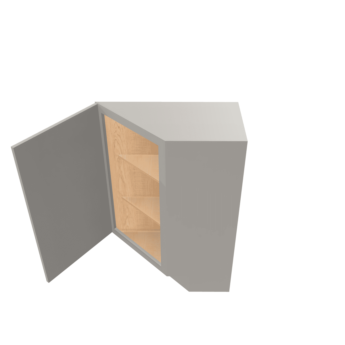 Misty-Grey Assembled Base Cabinet Transition End 1 Door 12" Wide