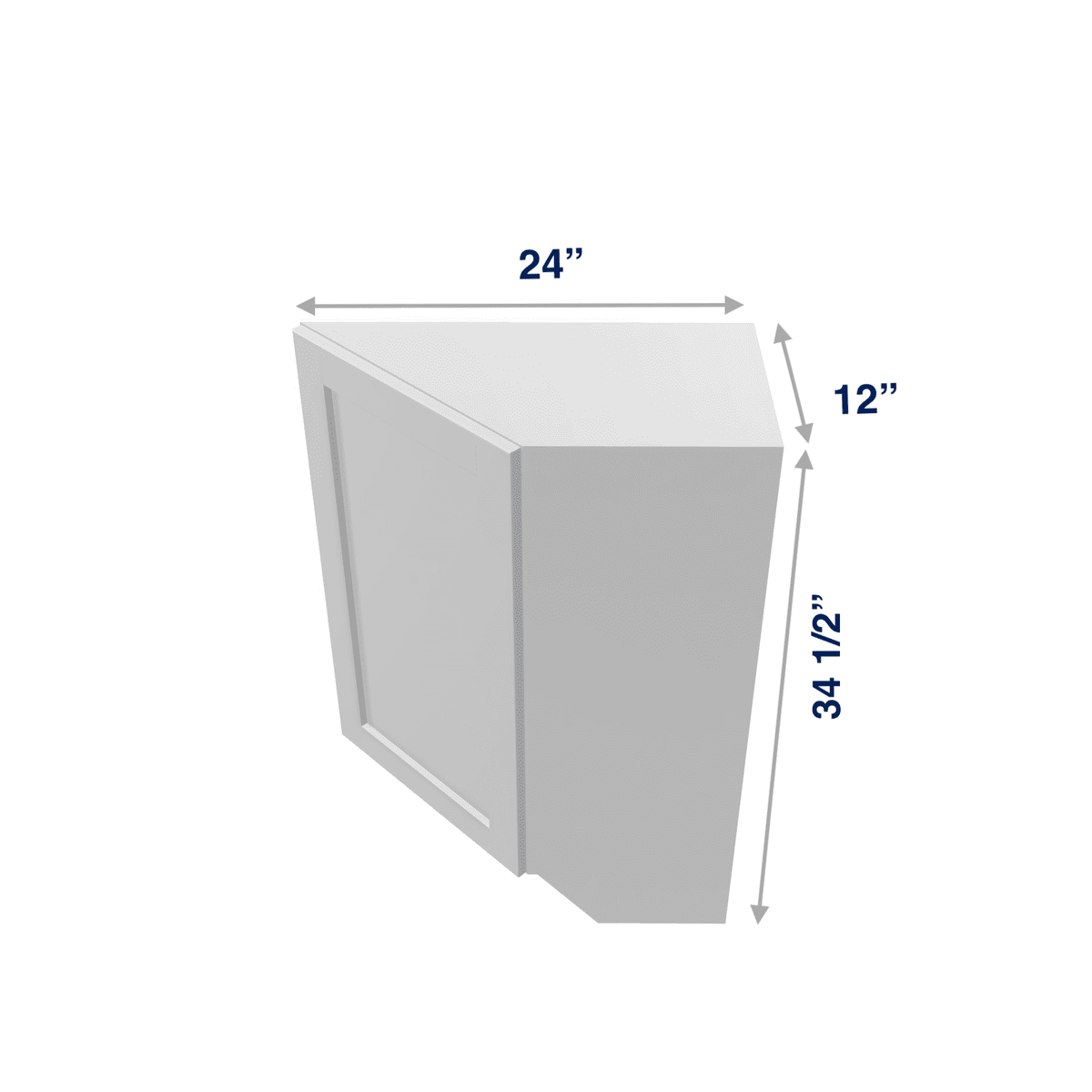 Luxor-White Assembled Base Cabinet Transition End 1 Door 12" Wide