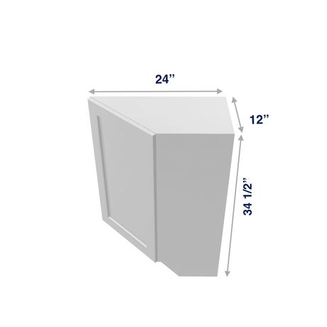 Luxor-White Assembled Base Cabinet Transition End 1 Door 12" Wide