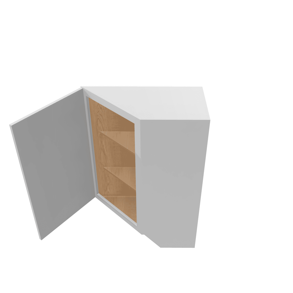 Luxor-White Assembled Base Cabinet Transition End 1 Door 12" Wide