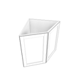 Smoky-Grey Assembled Base Cabinet Transition End 2 Door 24" Wide