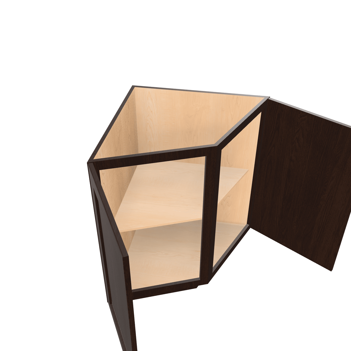 Espresso Assembled Base Cabinet Transition End 2 Door 24" Wide