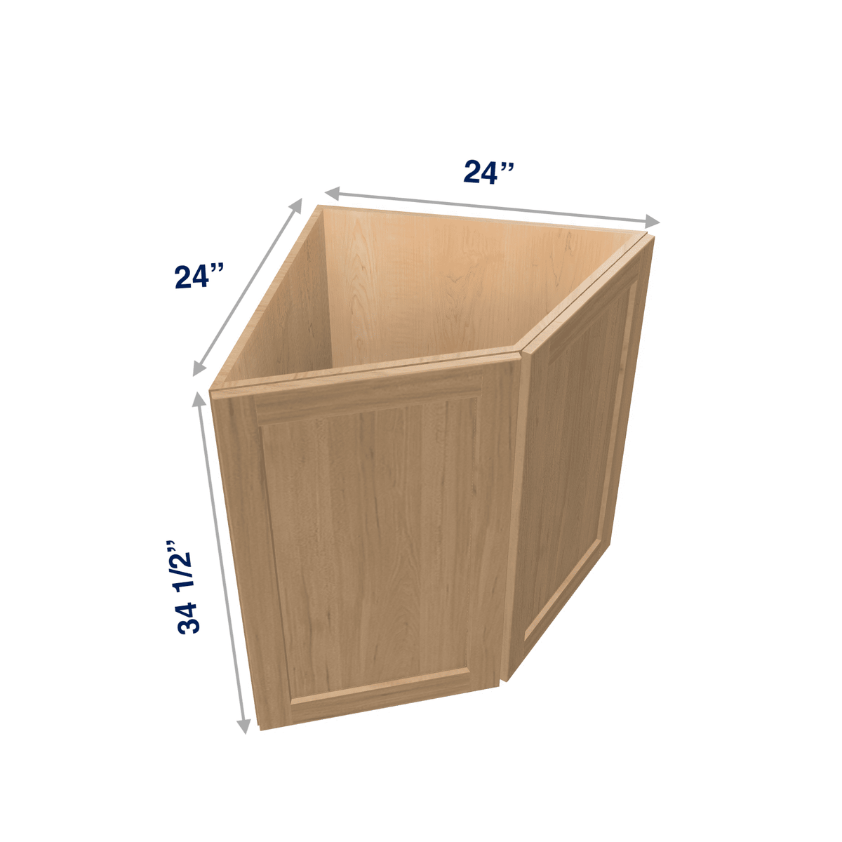 Harvest Assembled Base Cabinet Transition End 2 Door 24" Wide
