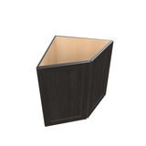 Smoky-Grey Assembled Base Cabinet Transition End 2 Door 24" Wide