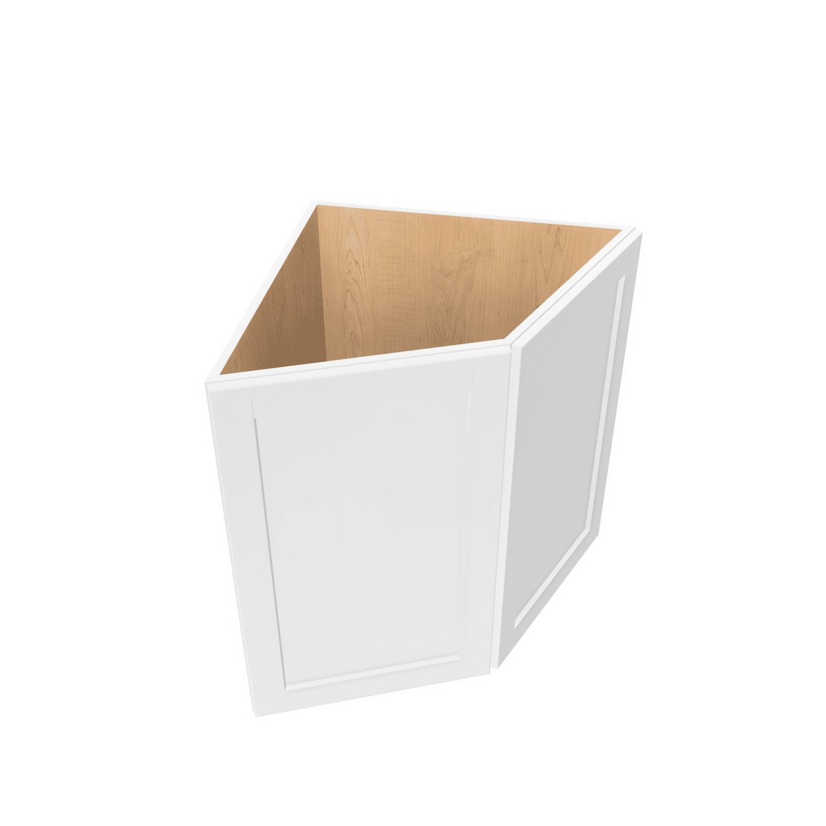 Luxor-White Assembled Base Cabinet Transition End 2 Door 24" Wide