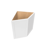 Luxor-White Assembled Base Cabinet Transition End 2 Door 24" Wide