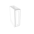 Smoky-Grey Assembled Base Cabinet 1 Door Full-Height 9" Wide (Tray Base)