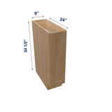 Harvest Assembled Base Cabinet 1 Door Full-Height 9" Wide (Tray Base)