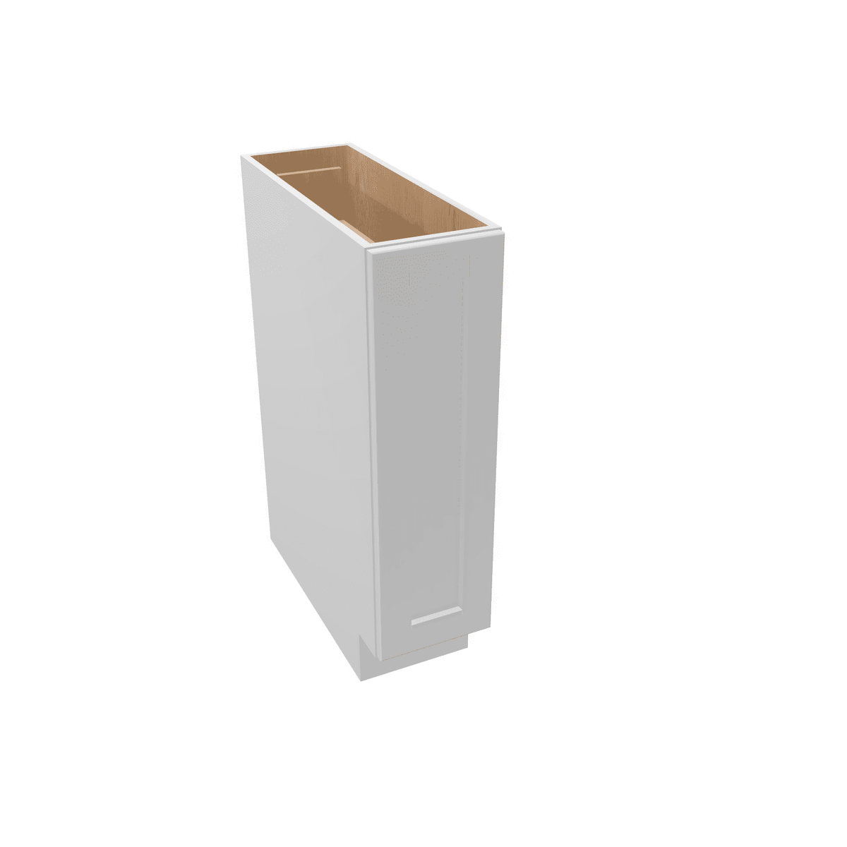 Luxor-White Assembled Base Cabinet 1 Door Full-Height 9" Wide (Tray Base)