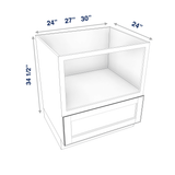 Smoky-Grey Base Cabinet Microwave 24" - 30" Wide