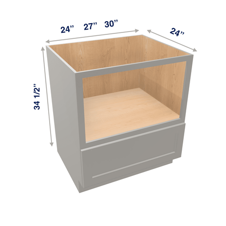 Misty-Grey Base Cabinet Microwave 24" - 30" Wide
