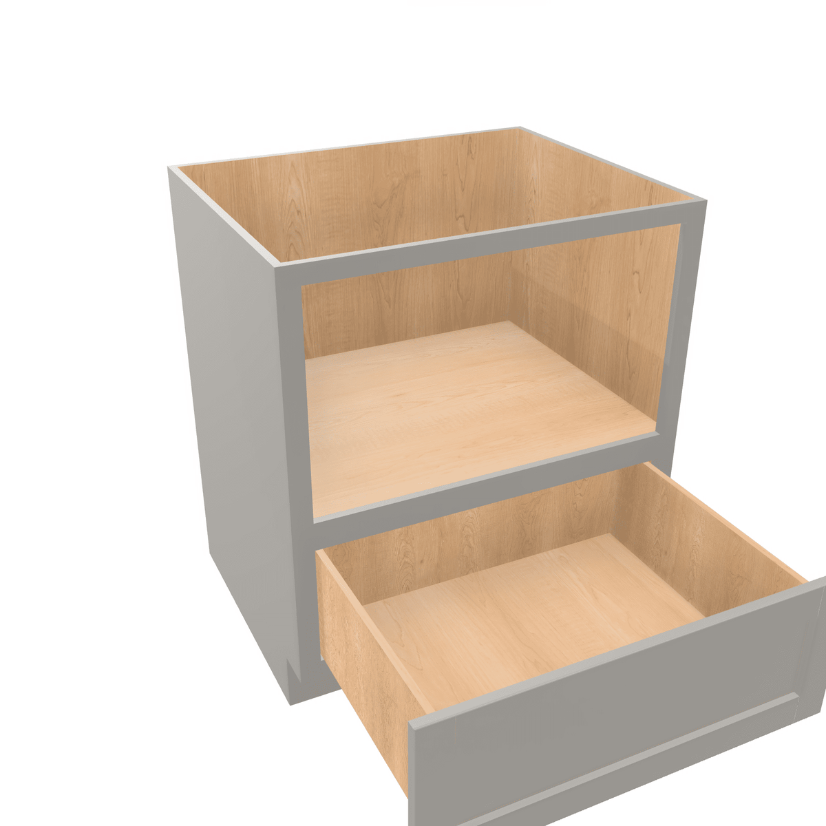 Misty-Grey Base Cabinet Microwave 24" - 30" Wide