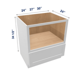 Luxor-White Base Cabinet Microwave 24" - 30" Wide