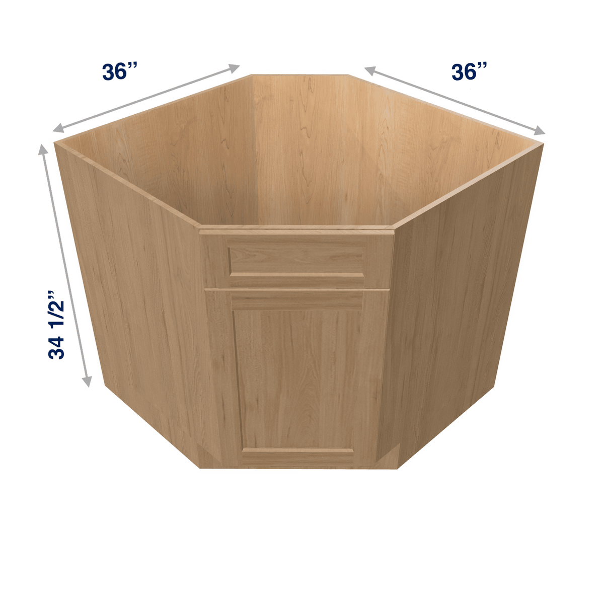 Harvest Assembled Base Cabinet Sink Corner Diagonal 36" Wide FRAME
