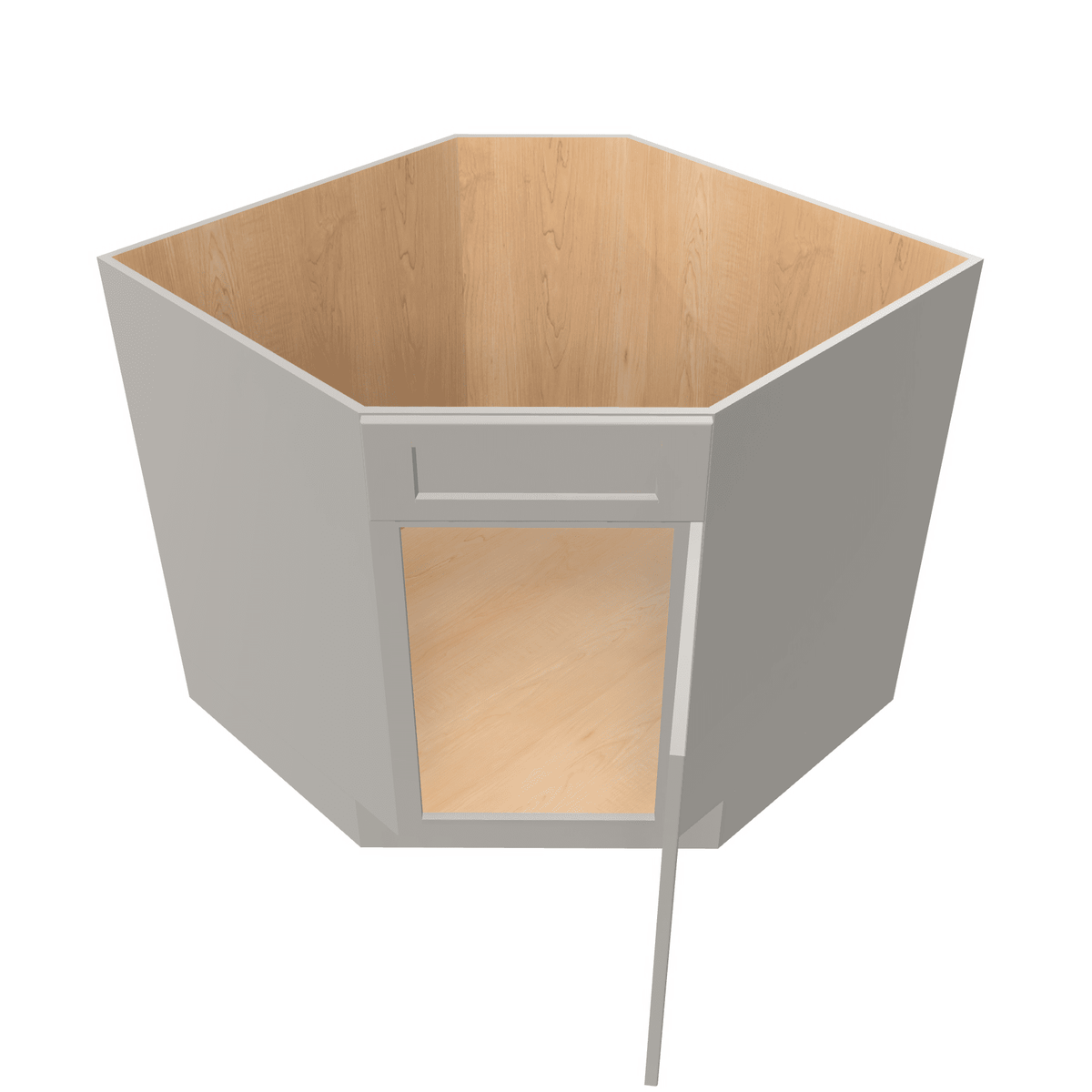 Misty-Grey Assembled Base Cabinet Sink Corner Diagonal 36" Wide FRAME