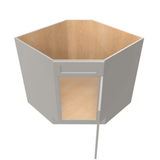 Misty-Grey Assembled Base Cabinet Sink Corner Diagonal 36" Wide FRAME