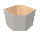 Misty-Grey Assembled Base Cabinet Sink Corner Diagonal 36" Wide FRAME
