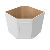 Luxor-White Assembled Base Cabinet Sink Corner Diagonal 36" Wide FRAME
