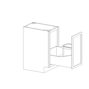 Haven Ridge Base Cabinet Trash Can Full Height Pullout Base 15" - 18" Wide