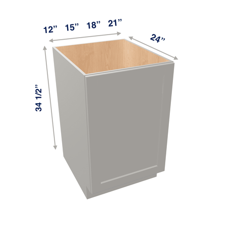 Misty-Grey Assembled Base Cabinet 1 Door Full-Height