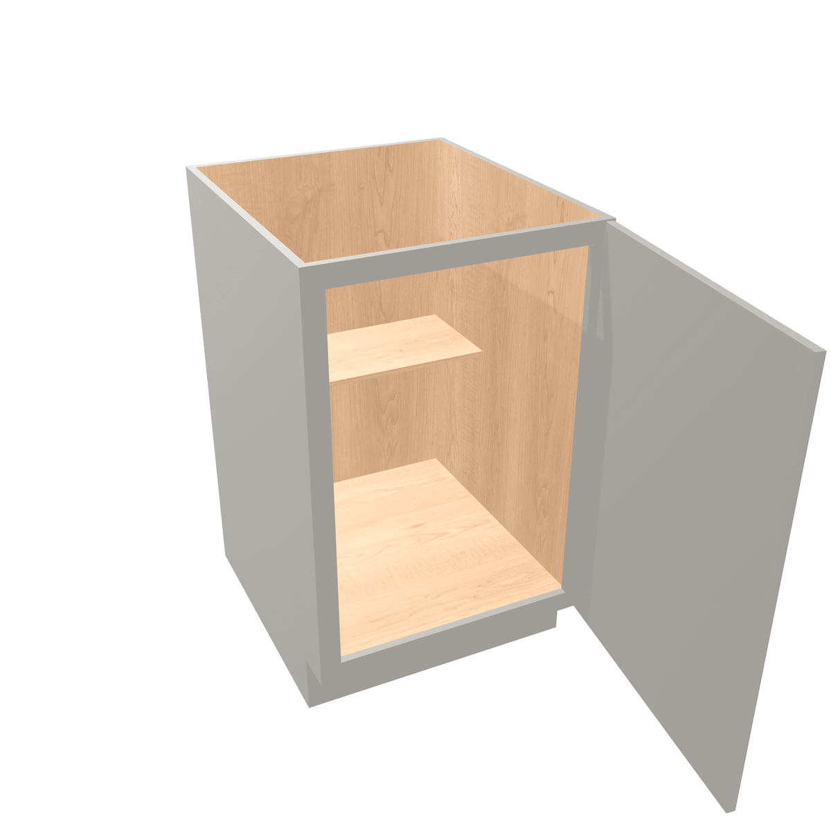 Misty-Grey Assembled Base Cabinet 1 Door Full-Height