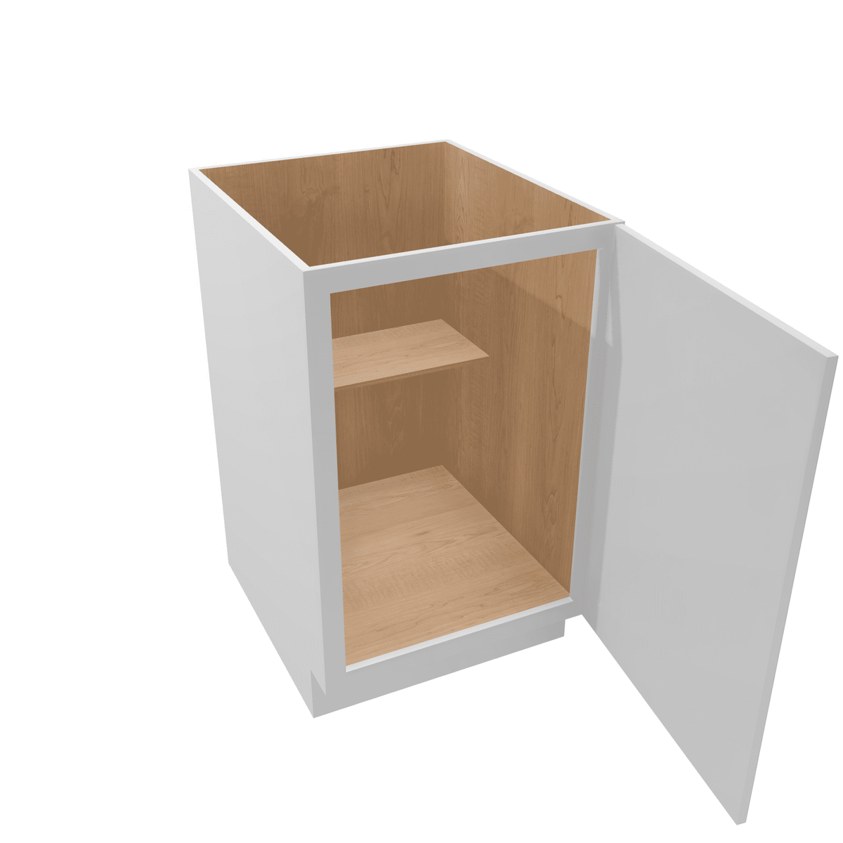 Luxor-White Assembled Base Cabinet 1 Door Full-Height