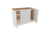 Luxor-White Assembled Base Cabinet 4 Door Full-Height 48" Wide