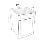 Smoky-Grey Assembled Base Cabinet Sink - 1 Door