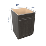 Smoky-Grey Assembled Base Cabinet Sink - 1 Door