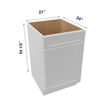 Luxor-White Assembled Base Cabinet Sink - 1 Door
