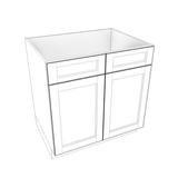 Smoky-Grey Assembled Base Cabinet Sink - 2 Doors