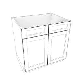 Smoky-Grey Assembled Base Cabinet Sink - 2 Doors
