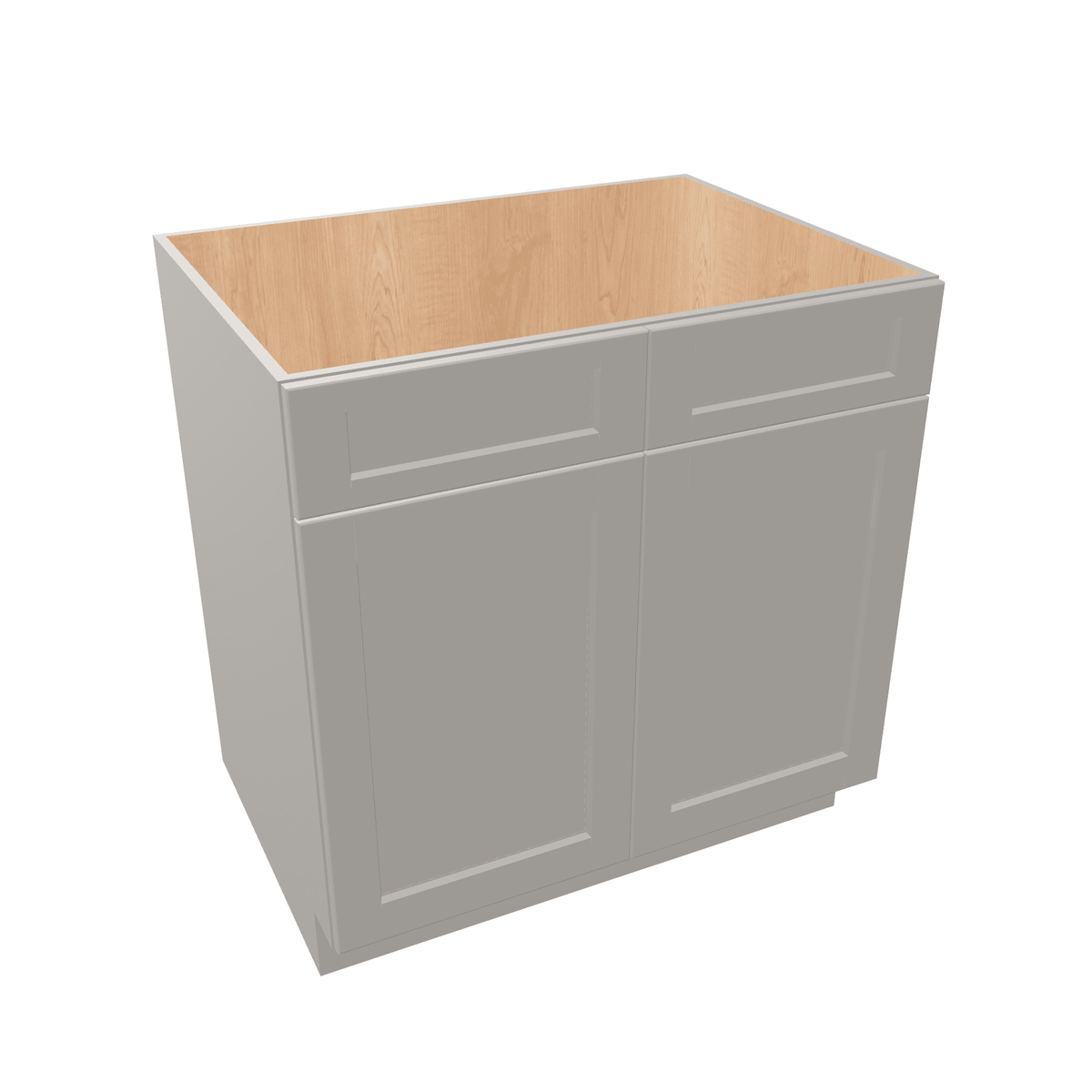 Misty-Grey Assembled Base Cabinet Sink - 2 Doors