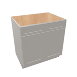 Misty-Grey Assembled Base Cabinet Sink - 2 Doors