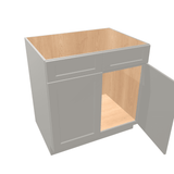 Misty-Grey Assembled Base Cabinet Sink - 2 Doors