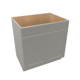 Misty-Grey Assembled Base Cabinet Sink - 2 Doors