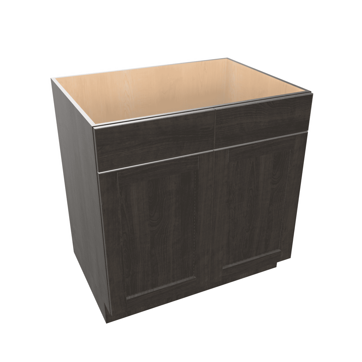 Smoky-Grey Assembled Base Cabinet Sink - 2 Doors