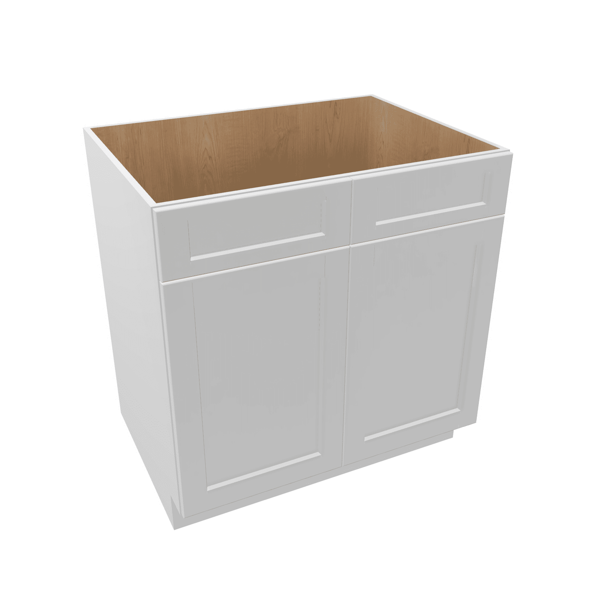 Luxor-White Assembled Base Cabinet Sink - 2 Doors